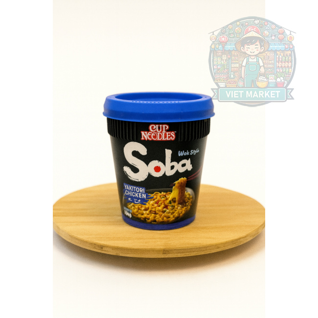 NISSIN SOBA Instantná zmes na prípravu polievky s príchuťou kuracou yakitori v poháriku 89g