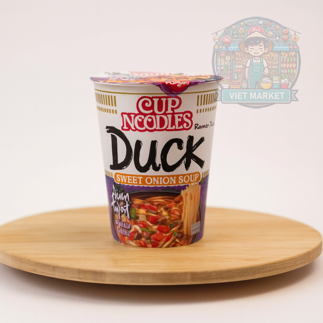 NISSIN Instantná zmes na prípravu polievky so sladkou cibuľovo-kačacou príchuťou v poháriku 65g