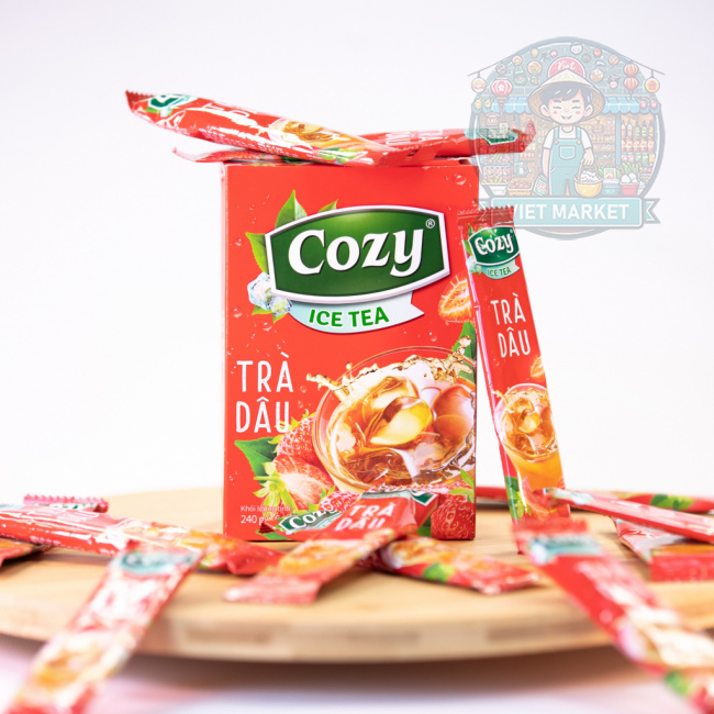 COZY ICE Instantný ľadový čaj s príchuťou jahoda 240g