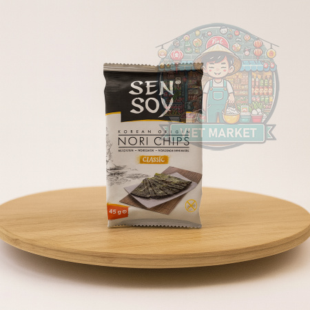 SEN SOY Chrumkavý snack z morských rias s príchuťou originál 4,5g