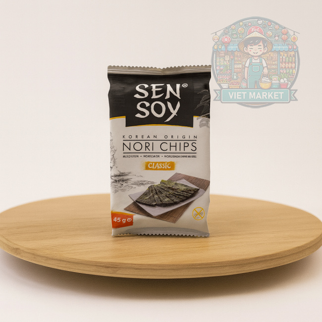 SEN SOY Chrumkavý snack z morských rias s príchuťou originál 4,5g