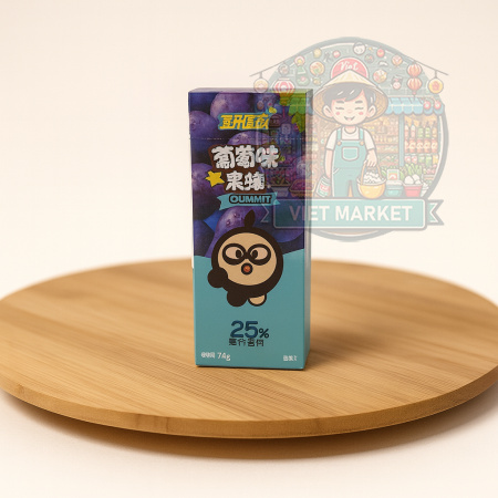 HUOLIYUAN Gumené cukríky s príchuťou jogurtu a hrozna 72g