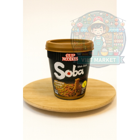 NISSIN SOBA Instantná zmes na prípravu polievky s príchuťou japonského karí v poháriku 90g