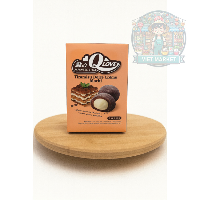 Q LOVE Mochi ryžové koláčiky s príchuťou tiramisu s dolce krémom 180g