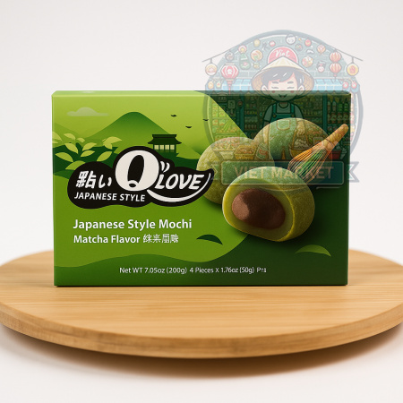 Q LOVE Mochi ryžové koláčiky s príchuťou matcha 180g