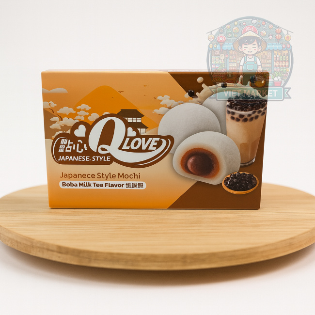Q LOVE Mochi ryžové koláčiky s príchuťou bubble tea mliečneho čaju 180g 