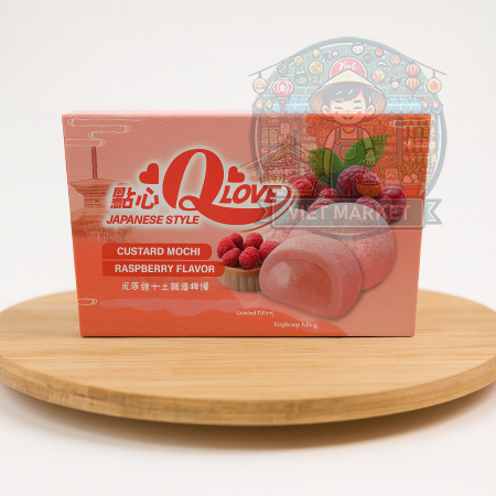 Q LOVE Mochi ryžové koláčiky s príchuťou maliny 168g