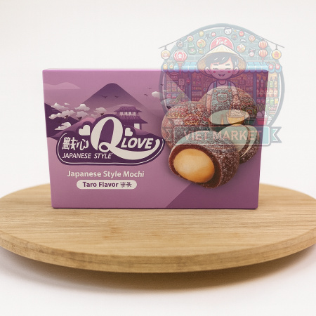 Q LOVE Mochi ryžové koláčiky s príchuťou taro 180g