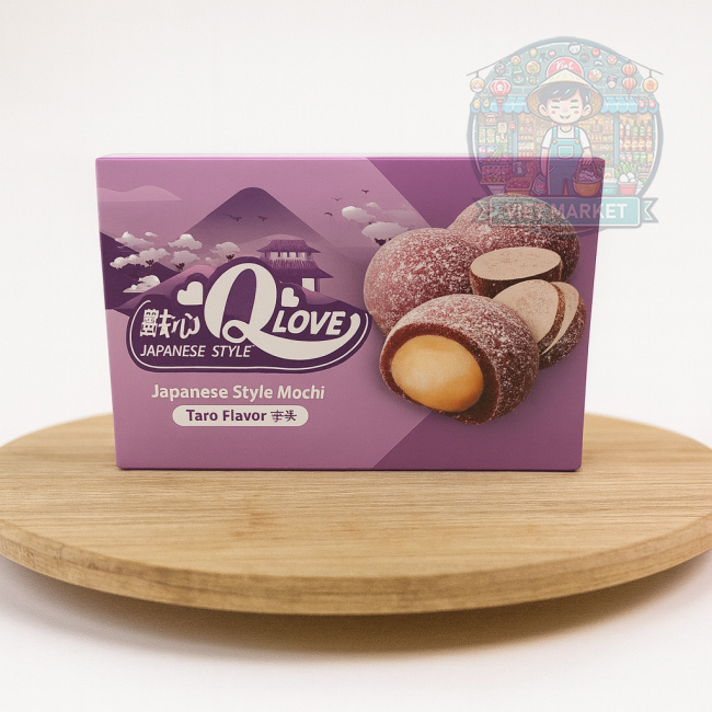Q LOVE Mochi ryžové koláčiky s príchuťou taro 180g