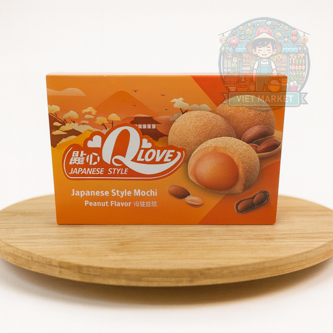 Q LOVE Mochi ryžové koláčiky s príchuťou arašidov 180g