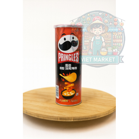 PRINGLES Chipsy s príchuťou pikantných tteokbokov s príchuťou ruží 100g