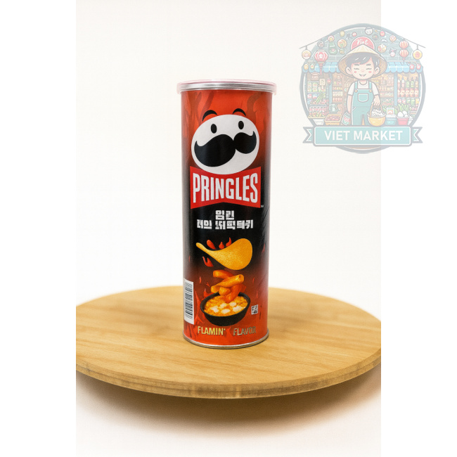 PRINGLES Chipsy s príchuťou pikantných tteokbokov s príchuťou ruží 100g