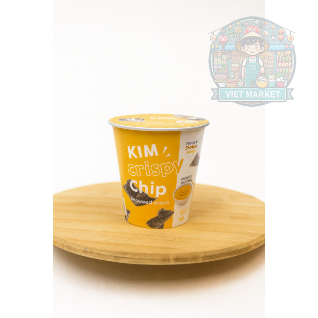 KIM CRISPY CHIP Chrumkavý snack Yopokki s morskými riasami a arašidovou príchuťou 30g