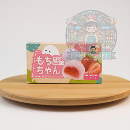 SZU SHEN PO MINI Mochi ryžové koláčiky s príchuťou jahody 80g