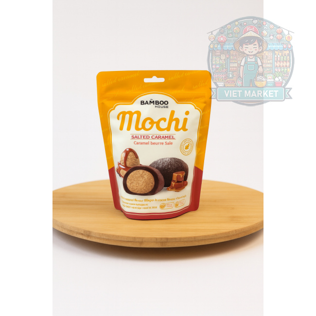 BAMBOO HOUSE Mochi ryžové koláčiky s príchuťou slaný karamel 180g
