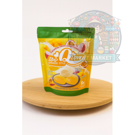 Q LOVE Mochi ryžové koláčiky s príchuťou marakuja, mango a liči 120g