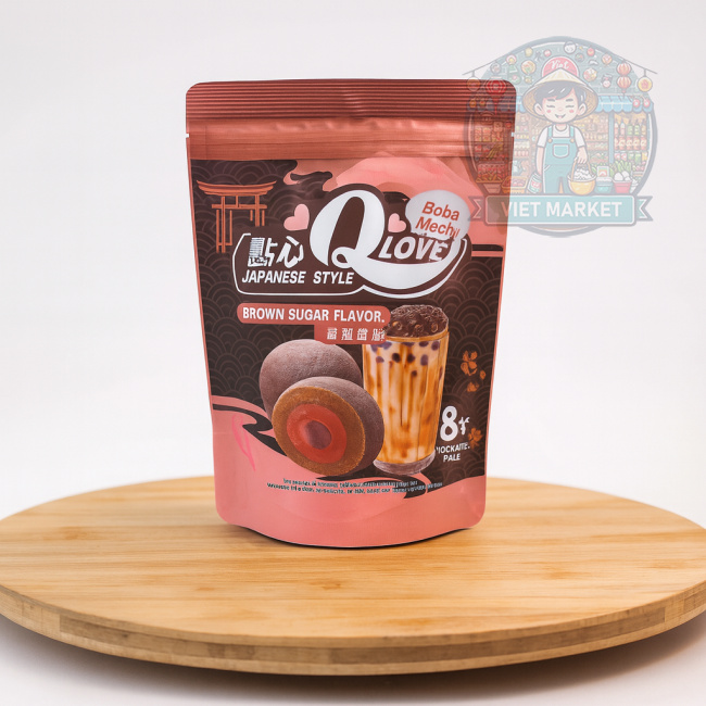 Q LOVE Mochi ryžové koláčiky s príchuťou hnedého cukru 120g