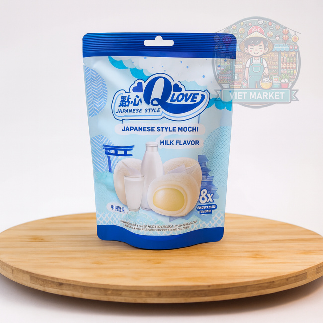 Q LOVE Mochi ryžové koláčiky s príchuťou mlieka 120g