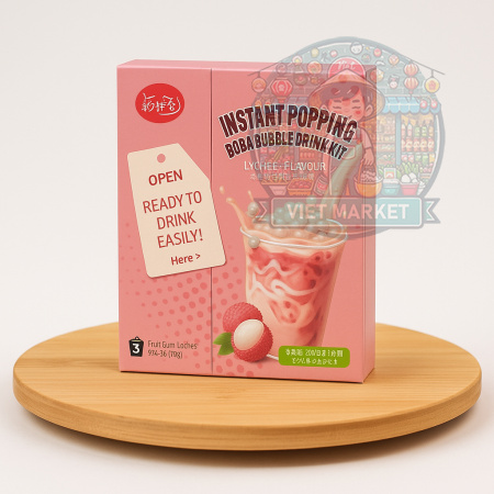 KLKW Instantná zmes na prípravu nápoja s praskajúcimi guličkami s príchuťou liči 210g