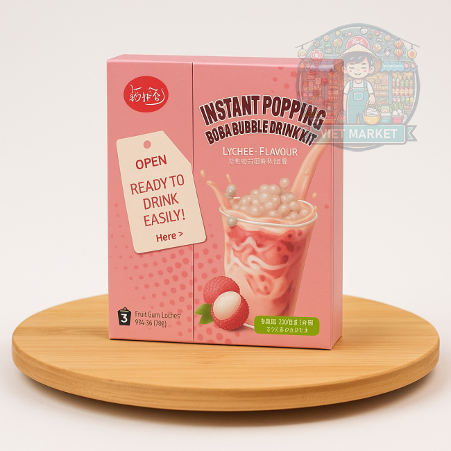 KLKW Instantná zmes na prípravu nápoja s praskajúcimi guličkami s príchuťou liči 210g