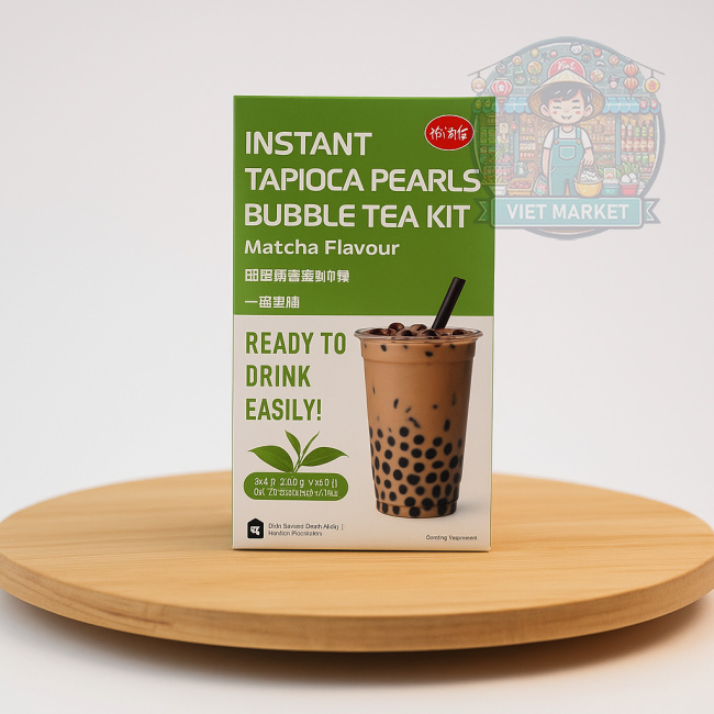 KLKW Instantné tapiokové guličky s príchuťou matcha 210g