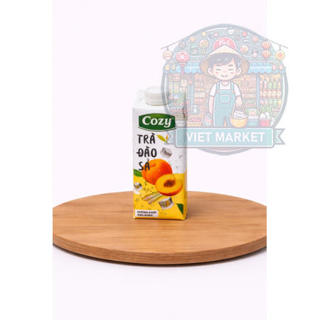 COZY Nealkoholický nesýtený ľadový čaj s citrónovou trávou a broskyňovou príchuťou 225ml