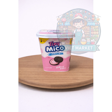 TINY MICO Mini čokoládové sušienky s jahodovou príchuťou 88g