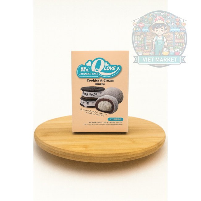 Q LOVE Mochi ryžové koláčiky s príchuťou sušienok a krému 180g