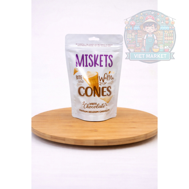 MISKETS Mini kornútky s náplňou z bielej čokolády 70g