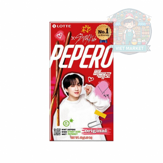 LOTTE PEPERO STRAY KIDS Tyčinky máčané v čokoláde originál 47g