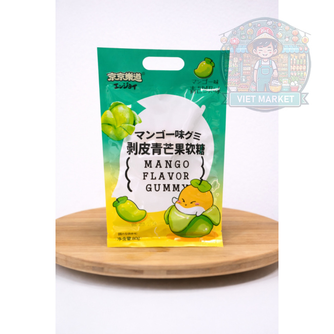 ENJOI Gumené lúpateľné cukríky s príchuťou zelené mango 80g