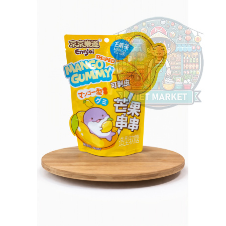ENJOI Gumené lízatká v tvare manga s príchuťou mango 60g