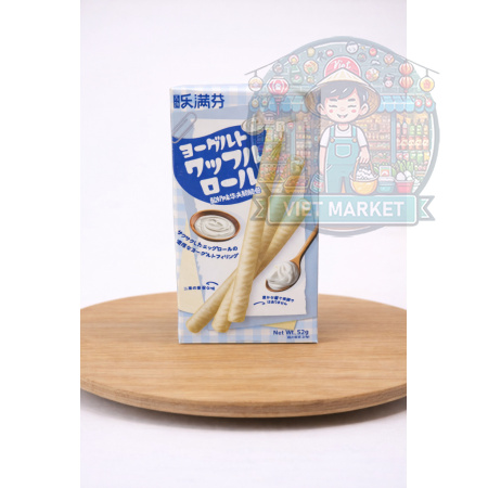Chrumkavé vaflové trubičky s príchuťou jogurtu 52g