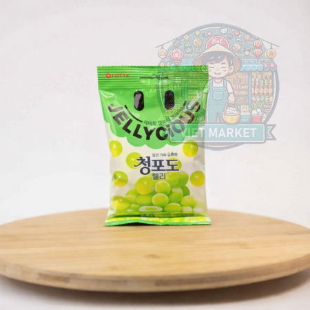 LOTTE Gumené cukríky s príchuťou zelené hrozno 72g