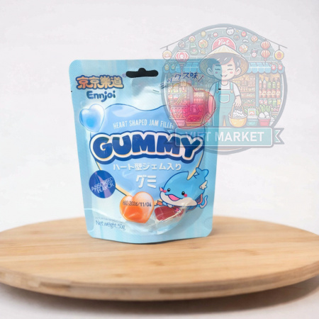 ENJOI Gumené cukríky v tvare srdca s príchuťou džemu 50g