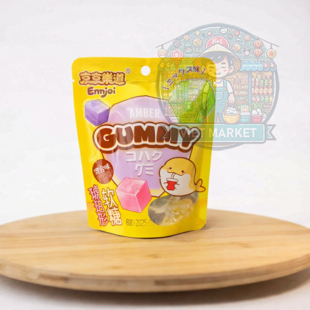 ENJOI Gumené cukríky v tvare kocky s príchuťou ovocnou 50g