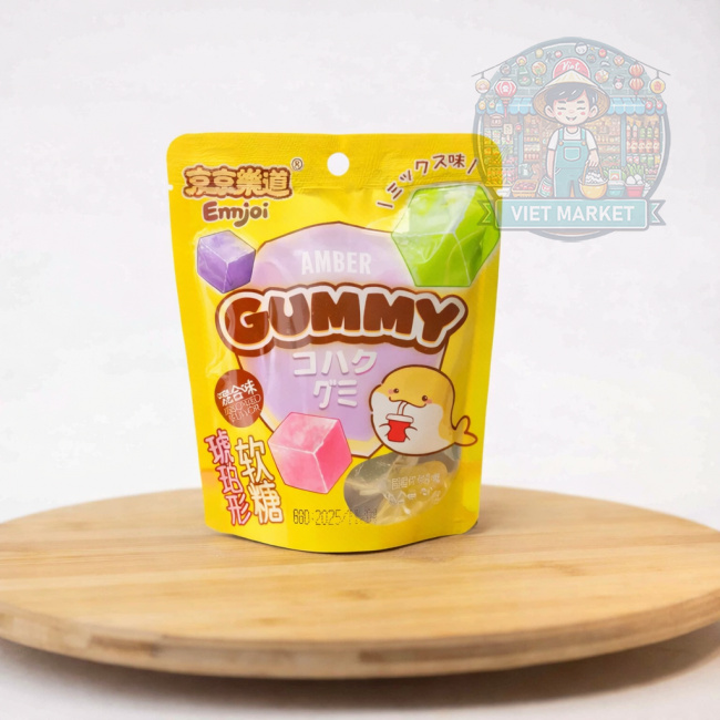 ENJOI Gumené cukríky v tvare kocky s príchuťou ovocnou 50g