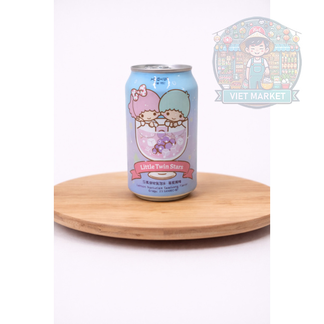 HIGH UP LITTLE TWIN STARS Nealkoholický sýtený nápoj s príchuťou červeného hrozna 330ml