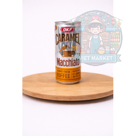 OKF Nealkoholický nesýtený kávový nápoj macchiato karamel 240ml