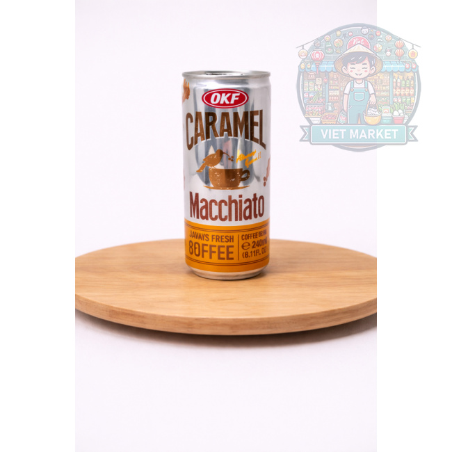 OKF Nealkoholický nesýtený kávový nápoj macchiato karamel 240ml