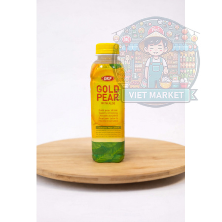 OKF ALOE VERA Nealkoholický nesýtený nápoj s príchuťou zlatá hruška s dužinou aloe vera 500ml