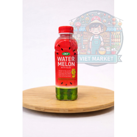 OKF ALOE VERA Nealkoholický nesýtený nápoj s príchuťou vodný melón s dužinou aloe vera 500ml