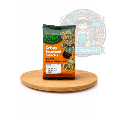 BIBIGO Chrumkavé morské riasy s BBQ príchuťou 5g
