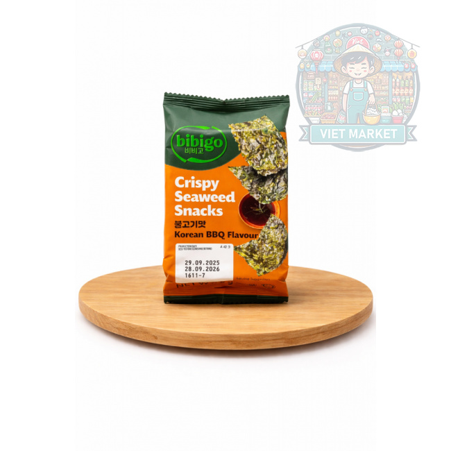 BIBIGO Chrumkavé morské riasy s BBQ príchuťou 5g