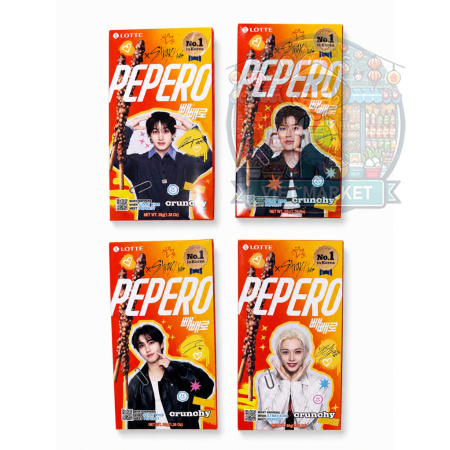 LOTTE PEPERO STRAY KIDS Tyčinky máčané v chrumkavej čokoláde 39g