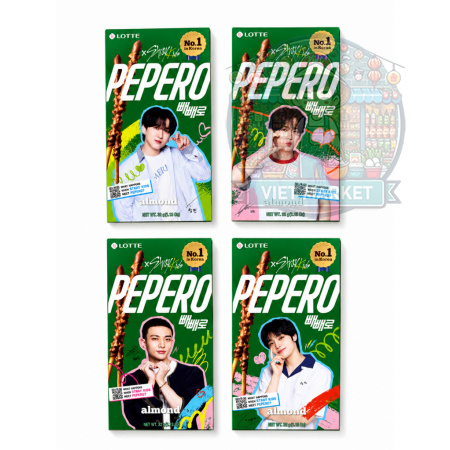 LOTTE PEPERO STRAY KIDS Tyčinky máčané v čokoláde s príchuťou mandlí 32g