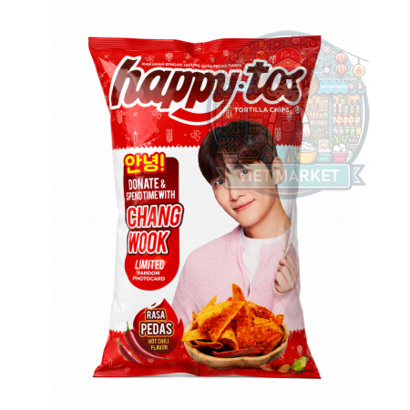 HAPPY TOS Ji Chang Wook Tortillové kukuričné lupienky s pikantnou sladkou čili príchuťou 140g