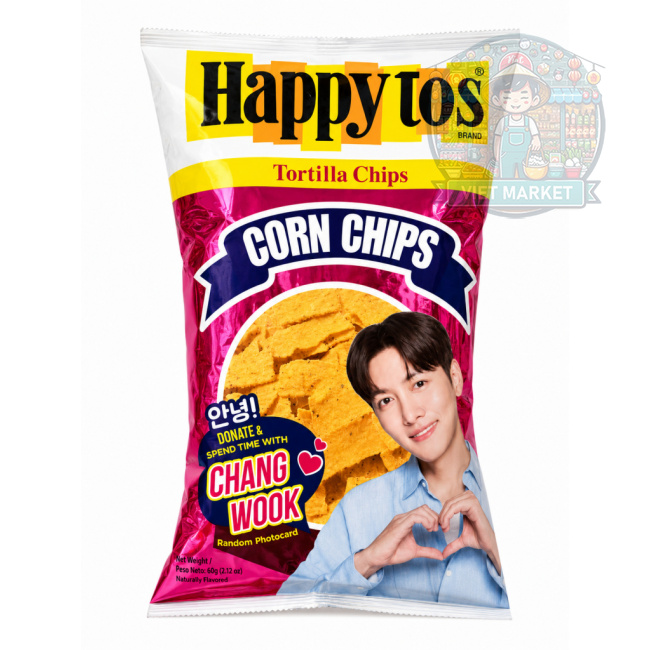  HAPPY TOS Ji Chang Wook Tortillové kukuričné lupienky originál 140g