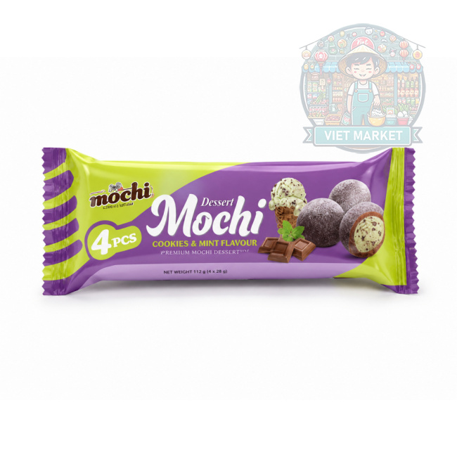 YUMMY  Mochi ryžové koláčiky s príchuťou sušienok a mätového krému 40g