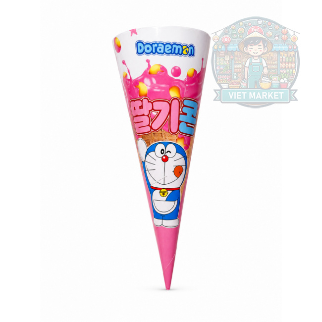 	DORAEMON Kornútok s jahodovou náplňou 15g